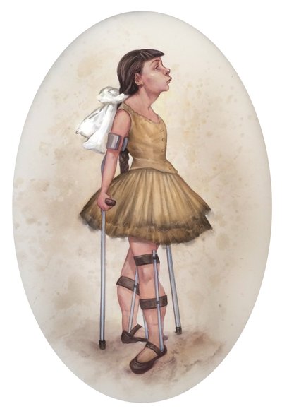 Little Dancer Of Fourteen Tears, 2019 (akrylfärg på illustrationstavla) av Anita Kunz