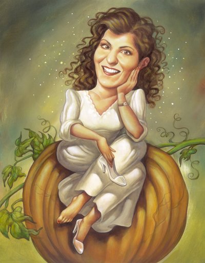 Mitt stora feta grekiska bröllop, 2002 (akryl på illustrationstavla) av Anita Kunz