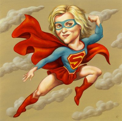 Supergirl, 2005 (akryl på illustrationstavla) av Anita Kunz
