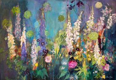 Darkening Garden, Chelsea, 2019 (akryl) av Ann Oram