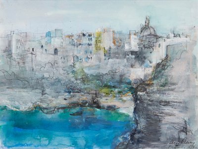 Positano (blandade media) av Ann Oram