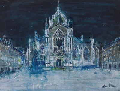St Giles på natten av Ann Oram