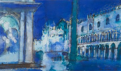 Venedig (bläck och akvarell) av Ann Oram