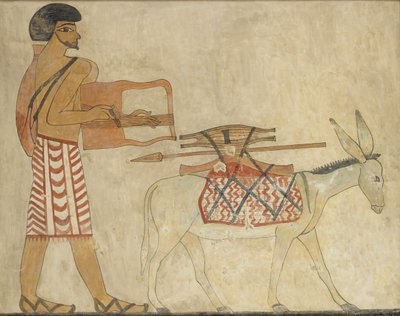 Kopia av väggmålning, privat grav 3 av Khnumhotpe III, Beni Hasan, 1900-talet av Anna