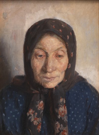 En gammal fiskarfru av Anna Ancher