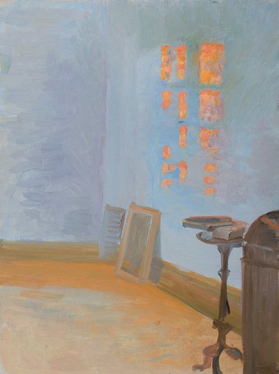 Kvällssol i konstnärens arbetsrum på Markvej. av Anna Ancher