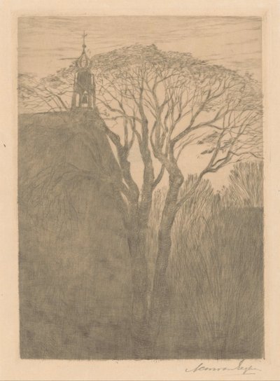 Träd i en kyrka av Anna Catharina Maria van Eeghen (signed by artist)