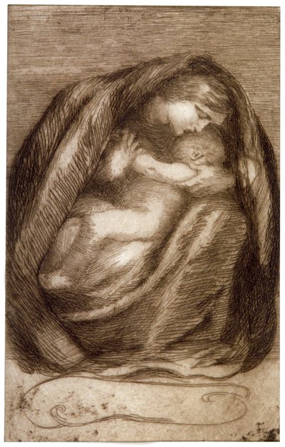 "Mor och barn", 1911 av Anna Lea Merritt