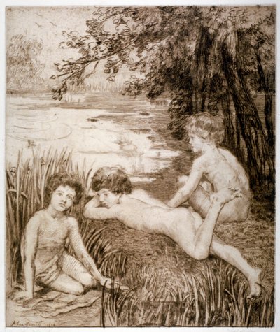 "Wild Duck", 1913. av Anna Lea Merritt