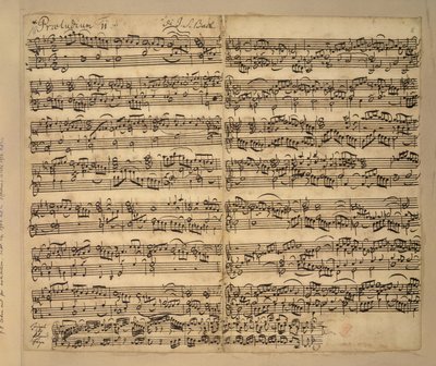 Lägg till MS 35021, f.8r, F-dur preludium, Das Wohltemperierte Clavier, bok 2, av Johann Sebastian Bach av Anna Magdalena Bach