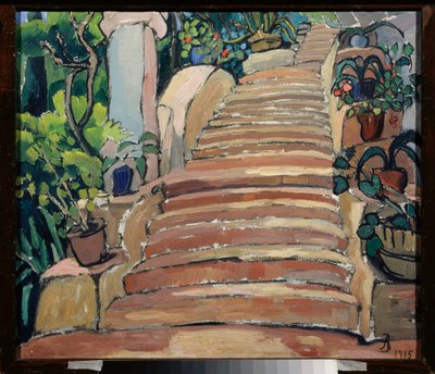 Treppe in einem Garten von Anna Mikhaylovna Zelmanova-Tchudovskaya