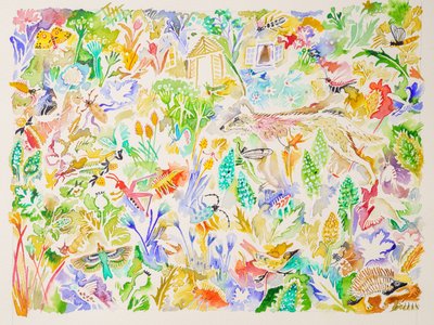 1 Swansong, 2023 (akvarell) av Anna Pugh