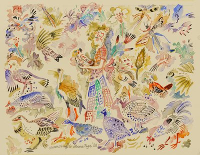 6 Swansong, 2023 (akvarell) av Anna Pugh