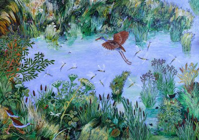 A Mayfly Moment, 2022 (akryl på kartong) av Anna Pugh