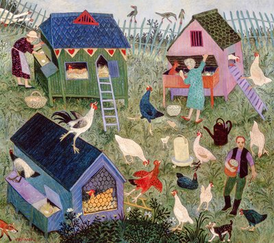 Uppsamling av ägg, 2003 (akryl) av Anna Pugh