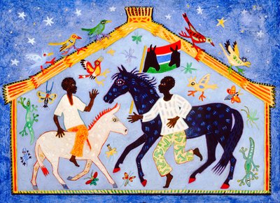 Gambia, 2004 (akryl) av Anna Pugh