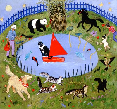 Hello Chloe, 2004 (akryl) av Anna Pugh