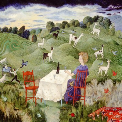 Intervall, 2002 (akryl) av Anna Pugh