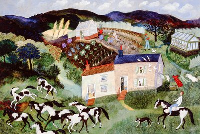 Potatisplockning, 2001 (akryl) av Anna Pugh