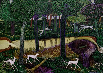 Pussys Primrose, 2017 (akryl) av Anna Pugh