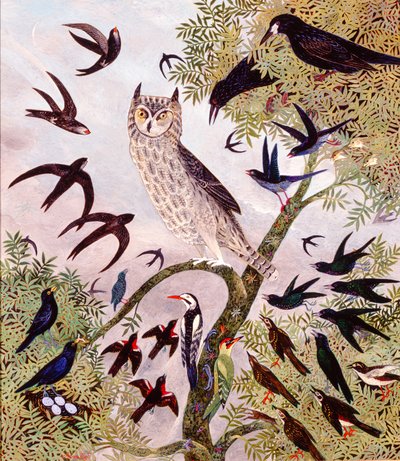 Pinnar och stenar, 2000 (akryl) av Anna Pugh