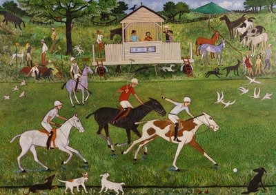 Vems boll är det egentligen, 2018 (akryl) av Anna Pugh