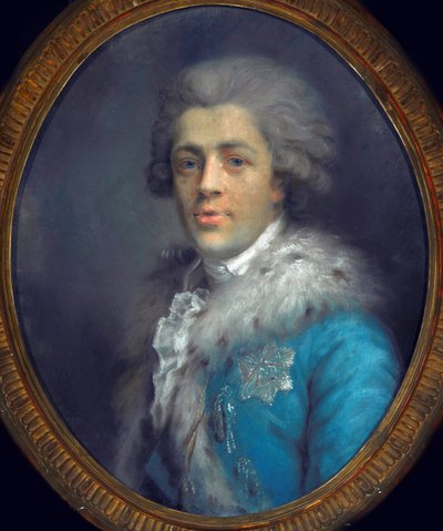 Porträtt av greve Ignacy Potocki (1750-1809). (Porträtt av greve Roman Ignacy Franciszek Potocki). Verk av Anna Gault de Saint Germain (Rajecka) (cirka 1760-1832), pastell på papper, cirka 1784. Polsk konst av Anna Rajecka Gault de Saint Germain