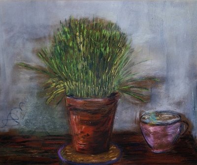 Catmint (pastell på papper) av Anna de Noailles