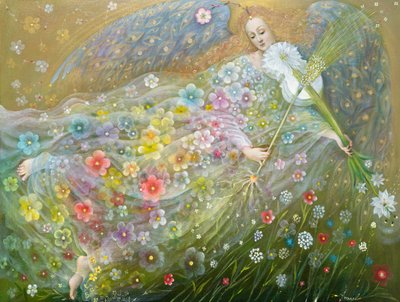 Angel of the Wheat, 2018 (olja på belgiskt linne) av Annael Anelia Pavlova