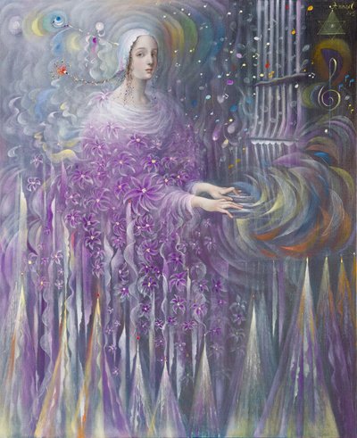 Poiesis-III: Religion, 2015 (olja på belgiskt linne) av Annael Anelia Pavlova