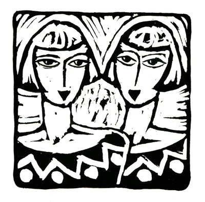 Horoskop (Tvillingarna), 2017 (linnetryck) av Annalisa Morrocco