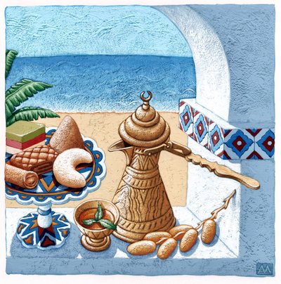 Marockanska delikatesser, 2010 (gouache) av Annalisa Morrocco