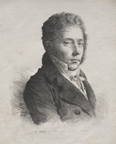 Samling av litografiska essäer: Porträtt av MR. Coupin från La Couperie av Anne-Louis Girodet de Roucy-Trioson