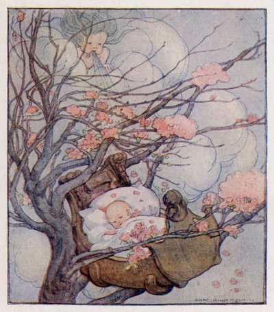 Nursery rim: Hush-A-Bye, Baby, On The Tree Top (färg litho) av Anne (after) Anderson