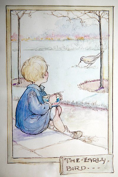 The Early Bird - Trast får en mask av Anne Anderson
