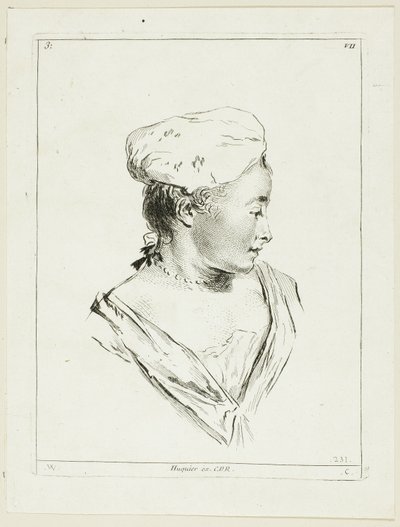 Kvinnans huvud av Anne Claude Philippe Caylus