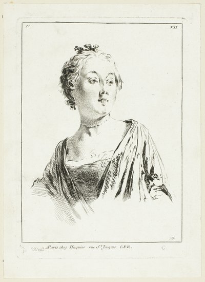 Kvinnans huvud av Anne Claude Philippe Caylus