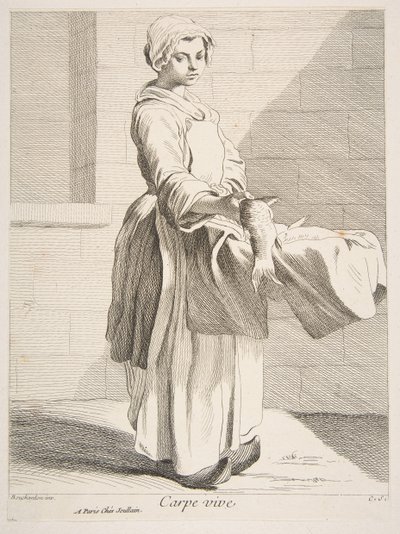 Fiskförsäljare, 1738. av Anne Claude Philippe de Caylus