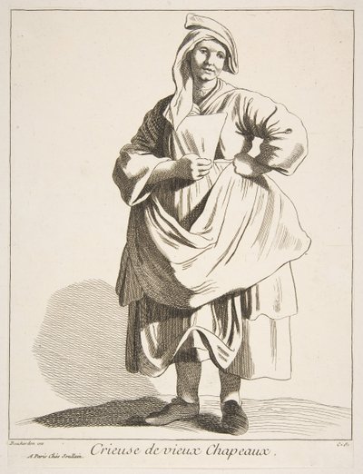 Handlare av gamla hattar, 1742. av Anne Claude Philippe de Caylus