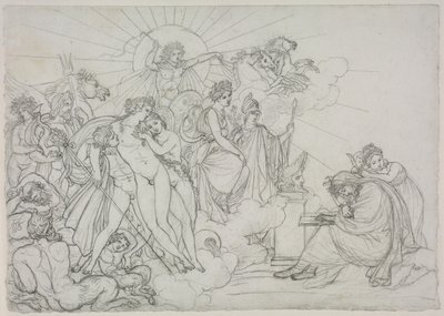 Åkallan till gudomarna som presiderar över jordbruket från Virgils Georgics, efter 1798. av Anne Louis Girodet de Roucy Trioson