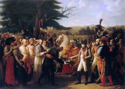 Napoleon Bonaparte tar emot Wiens nycklar på slottet Schönbrunn, 13 november 1805 av Anne Louis Girodet de Roucy Trioson