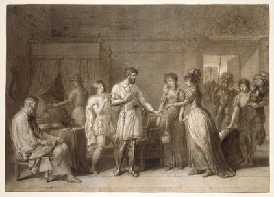 Bayard avvisar sin värdinnas presenter i Brescia av Anne Louis Girodet de Roussy Trioson