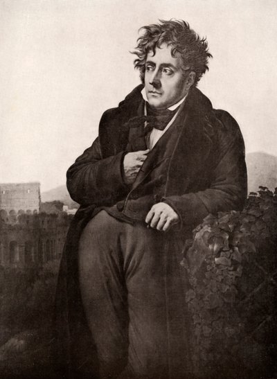 Francois-Rene, vicomte de Chateaubriand, fransk författare och diplomat, tidigt 1800-tal. av Anne Louis Girodet de Roussy Trioson