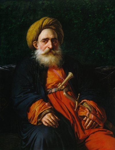Porträtt av Katchef Dahouth, Christian Mameluke, 1804. av Anne Louis Girodet de Roussy Trioson