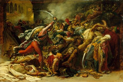 Skiss till Kairos revolt (The Revolt of Cairo) av Anne Louis Girodet de Roussy Trioson