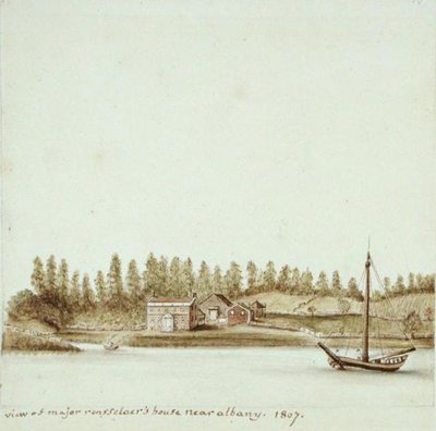 Major van Rensselaers hus nära Albany, New York av Anne Marguerite Hyde de Neuville