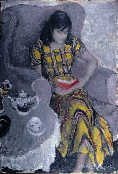 Eileen (olja på pannå) av Anne Redpath