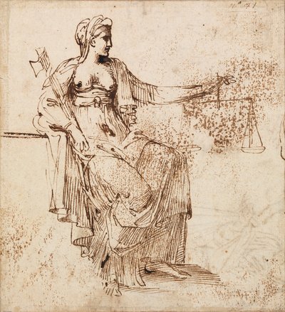 Carracci - Rättvisa, RCIN 902146 av Annibale Carracci