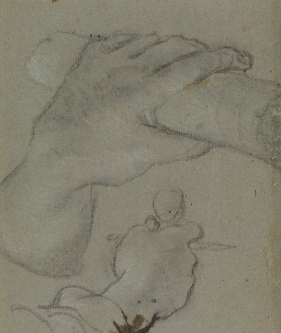 Carracci - v-studie för Johannes E:s händer, RCIN 902115 av Annibale Carracci