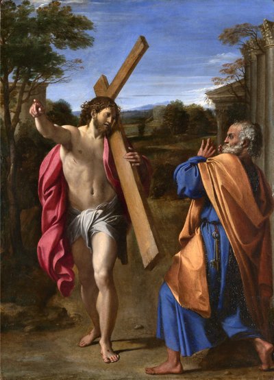 Kristus visar sig för St Peter på Appian Way av Annibale Carracci